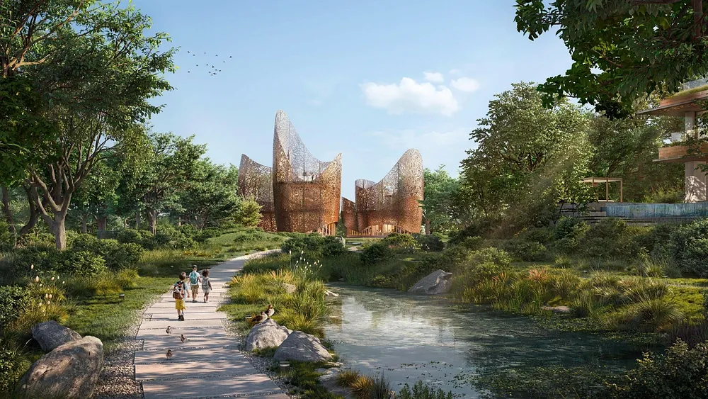 Image showcasing Splashy Penthouse Sits Atop Boston's Wellness-Focused Tower